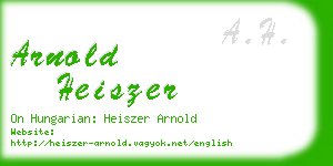 arnold heiszer business card